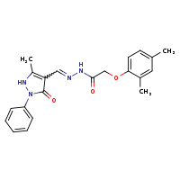 2-(2,4-dimethylphenoxy)-N'-[(E)-(3-methyl-5-oxo-1-phenyl-2H-pyrazol-4-yl)methylidene]acetohydrazide