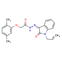 2-(2,5-dimethylphenoxy)-N'-[(3E)-2-oxo-1-(prop-2-en-1-yl)indol-3-ylidene]acetohydrazide