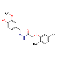 2-(2,5-dimethylphenoxy)-N'-[(E)-(4-hydroxy-3-methoxyphenyl)methylidene]acetohydrazide