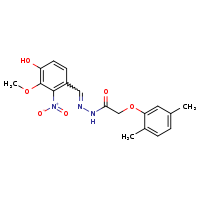 2-(2,5-dimethylphenoxy)-N'-[(Z)-(4-hydroxy-3-methoxy-2-nitrophenyl)methylidene]acetohydrazide