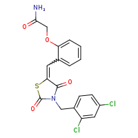 2-(2-{[(5Z)-3-[(2,4-dichlorophenyl)methyl]-2,4-dioxo-1,3-thiazolidin-5-ylidene]methyl}phenoxy)acetamide
