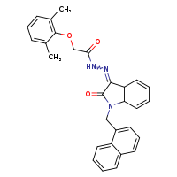 2-(2,6-dimethylphenoxy)-N'-[(3Z)-1-(naphthalen-1-ylmethyl)-2-oxoindol-3-ylidene]acetohydrazide