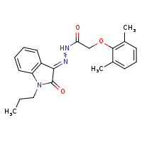 2-(2,6-dimethylphenoxy)-N'-[(3Z)-2-oxo-1-propylindol-3-ylidene]acetohydrazide