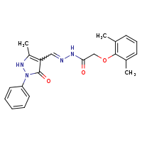 2-(2,6-dimethylphenoxy)-N'-[(E)-(3-methyl-5-oxo-1-phenyl-2H-pyrazol-4-yl)methylidene]acetohydrazide