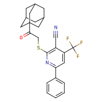 2-{[2-(adamantan-1-yl)-2-oxoethyl]sulfanyl}-6-phenyl-4-(trifluoromethyl)pyridine-3-carbonitrile