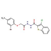 2-(2-bromo-4-methylphenoxy)-N'-(3-chloro-1-benzothiophene-2-carbonyl)acetohydrazide