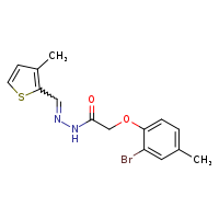 2-(2-bromo-4-methylphenoxy)-N'-[(E)-(3-methylthiophen-2-yl)methylidene]acetohydrazide