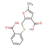 2-{[(2-carboxyphenyl)sulfanyl]methyl}-5-methylfuran-3-carboxylic acid