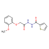2-(2-methoxyphenoxy)-N'-(thiophene-2-carbonyl)acetohydrazide