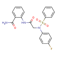 2-{2-[N-(4-fluorophenyl)benzenesulfonamido]acetamido}benzamide