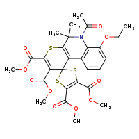 2',3',4,5-tetramethyl 6'-acetyl-7'-ethoxy-5',5'-dimethylspiro[1,3-dithiole-2,1'-thiopyrano[2,3-c]quinoline]-2',3',4,5-tetracarboxylate