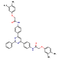 2-(3,4-dimethylphenoxy)-N-[4-(6-{4-[2-(3,4-dimethylphenoxy)acetamido]phenyl}-2-phenylpyrimidin-4-yl)phenyl]acetamide