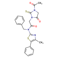 2-(3-acetyl-5-oxo-2-sulfanylideneimidazolidin-1-yl)-N-benzyl-N-(4-methyl-5-phenyl-1,3-thiazol-2-yl)acetamide