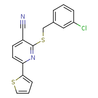 2-{[(3-chlorophenyl)methyl]sulfanyl}-6-(thiophen-2-yl)pyridine-3-carbonitrile