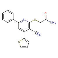 2-{[3-cyano-6-phenyl-4-(thiophen-2-yl)pyridin-2-yl]sulfanyl}acetamide