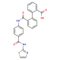 2'-({4-[(1,3-thiazol-2-yl)carbamoyl]phenyl}carbamoyl)-[1,1'-biphenyl]-2-carboxylic acid