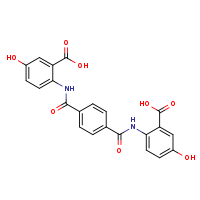 2-{4-[(2-carboxy-4-hydroxyphenyl)carbamoyl]benzamido}-5-hydroxybenzoic acid