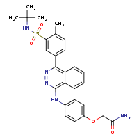 2-[4-({4-[3-(tert-butylsulfamoyl)-4-methylphenyl]phthalazin-1-yl}amino)phenoxy]acetamide