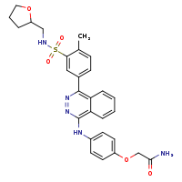 2-{4-[(4-{4-methyl-3-[(oxolan-2-ylmethyl)sulfamoyl]phenyl}phthalazin-1-yl)amino]phenoxy}acetamide