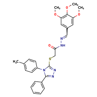 2-{[4-(4-methylphenyl)-5-phenyl-1,2,4-triazol-3-yl]sulfanyl}-N'-[(E)-(3,4,5-trimethoxyphenyl)methylidene]acetohydrazide