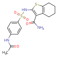 2-(4-acetamidobenzenesulfonamido)-4,5,6,7-tetrahydro-1-benzothiophene-3-carboxamide