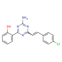 2-{4-amino-6-[(1E)-2-(4-chlorophenyl)ethenyl]-1,3,5-triazin-2-yl}phenol