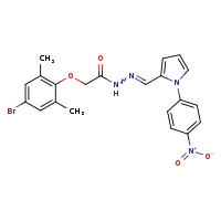 2-(4-bromo-2,6-dimethylphenoxy)-N'-[(E)-[1-(4-nitrophenyl)pyrrol-2-yl]methylidene]acetohydrazide