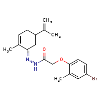 2-(4-bromo-2-methylphenoxy)-N'-[(1E)-2-methyl-5-(prop-1-en-2-yl)cyclohex-2-en-1-ylidene]acetohydrazide