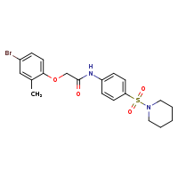 2-(4-bromo-2-methylphenoxy)-N-[4-(piperidine-1-sulfonyl)phenyl]acetamide