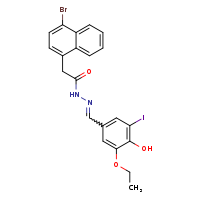 2-(4-bromonaphthalen-1-yl)-N'-[(E)-(3-ethoxy-4-hydroxy-5-iodophenyl)methylidene]acetohydrazide