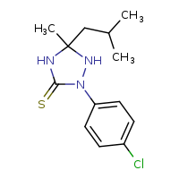 2-(4-chlorophenyl)-5-methyl-5-(2-methylpropyl)-1,2,4-triazolidine-3-thione