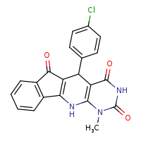 2-(4-chlorophenyl)-7-methyl-5,7,9-triazatetracyclo[8.7.0.0³,?.0¹¹,¹?]heptadeca-1(10),3(8),11(16),12,14-pentaene-4,6,17-trione
