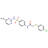 2-[(4-chlorophenyl)sulfanyl]-N-{4-[(4-methylpyrimidin-2-yl)sulfamoyl]phenyl}acetamide