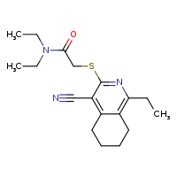 2-[(4-cyano-1-ethyl-5,6,7,8-tetrahydroisoquinolin-3-yl)sulfanyl]-N,N-diethylacetamide