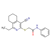 2-[(4-cyano-1-ethyl-5,6,7,8-tetrahydroisoquinolin-3-yl)sulfanyl]-N-phenylacetamide