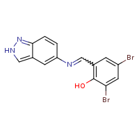 2,4-dibromo-6-[(E)-(2H-indazol-5-ylimino)methyl]phenol