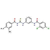 2,4-dichloro-N-[3-({[(3,4-dimethylphenyl)formamido]methanethioyl}amino)phenyl]benzamide
