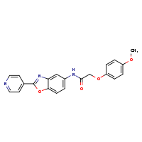 2-(4-methoxyphenoxy)-N-[2-(pyridin-4-yl)-1,3-benzoxazol-5-yl]acetamide