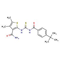 2-({[(4-tert-butylphenyl)formamido]methanethioyl}amino)-4,5-dimethylthiophene-3-carboxamide