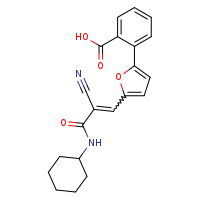2-{5-[(1E)-2-cyano-2-(cyclohexylcarbamoyl)eth-1-en-1-yl]furan-2-yl}benzoic acid