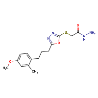2-({5-[3-(4-methoxy-2-methylphenyl)propyl]-1,3,4-oxadiazol-2-yl}sulfanyl)acetohydrazide