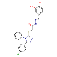 2-{[5-(4-chlorophenyl)-4-phenyl-1,2,4-triazol-3-yl]sulfanyl}-N'-[(E)-(3,4-dihydroxyphenyl)methylidene]acetohydrazide