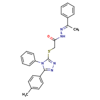 2-{[5-(4-methylphenyl)-4-phenyl-1,2,4-triazol-3-yl]sulfanyl}-N'-[(1E)-1-phenylethylidene]acetohydrazide