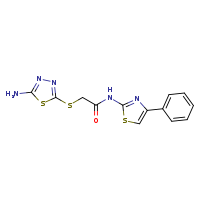 2-[(5-amino-1,3,4-thiadiazol-2-yl)sulfanyl]-N-(4-phenyl-1,3-thiazol-2-yl)acetamide