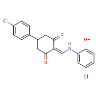 2-{[(5-chloro-2-hydroxyphenyl)amino]methylidene}-5-(4-chlorophenyl)cyclohexane-1,3-dione