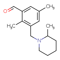 2,5-dimethyl-3-[(2-methylpiperidin-1-yl)methyl]benzaldehyde