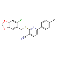 2-{[(6-chloro-2H-1,3-benzodioxol-5-yl)methyl]sulfanyl}-6-(4-methylphenyl)pyridine-3-carbonitrile