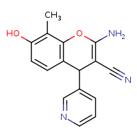 2-amino-7-hydroxy-8-methyl-4-(pyridin-3-yl)-4H-chromene-3-carbonitrile