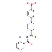 2-bromo-N-[4-(4-nitrophenyl)piperazine-1-carbothioyl]benzamide