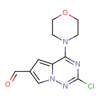 2-chloro-4-(morpholin-4-yl)pyrrolo[2,1-f][1,2,4]triazine-6-carbaldehyde